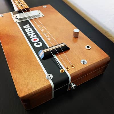 Smokin G Guitars 3 String Electric Cigar Box Guitar 2025 - Maple/Zebra image 5