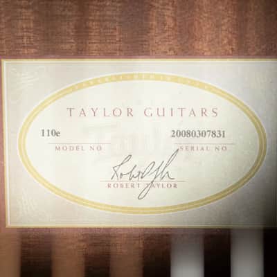 Taylor 110e Dreadnought Acoustic/Electric Guitar with Gig Bag - Used image 23