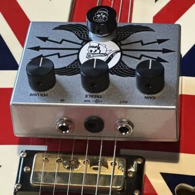 Flattley Boutique Effects Pedals Guitar Silver Range - Silver Centurion Transparent Overdrive Pedal image 5