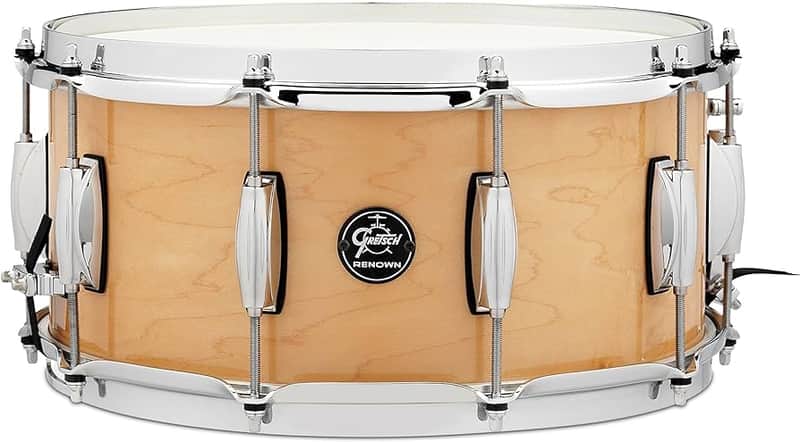 (MINT) Gretsch Renown Series Snare Drum-6.5 Inches X 14 Inches Gloss Natural (RN2-6514S-GN)