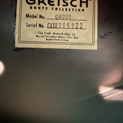 Gretsch G9201 Honey Dipper Round-Neck Brass Body Biscuit Cone Resonator Guitar 2010s - Shed Roof image 14