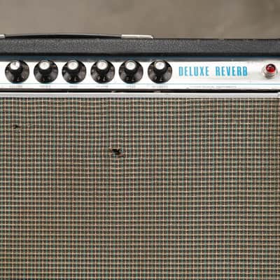 1968 Fender Deluxe Reverb AB763 Silverface 1x12 Combo Amp #59042 image 4