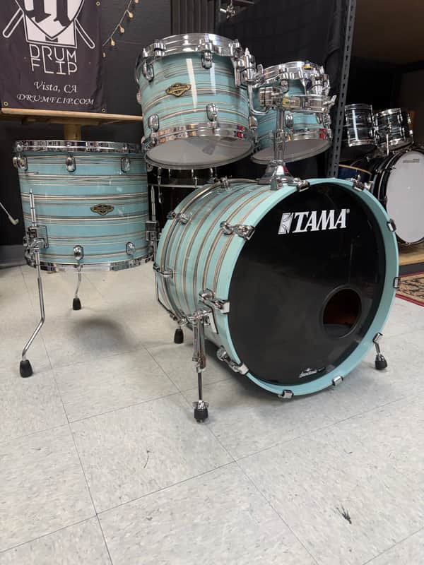 Tama Starclassic Arctic Blue Oyster 4pc Drum Set image 1
