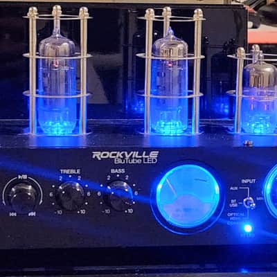 Rockville Rockville BluTube 70W Tube Amplifier Stereo Receiver 2018 - Piano black image 1