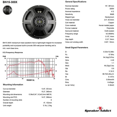 Celestion BN15-300X 15 Inch 300w Bass Guitar Speaker 4 ohm image 4