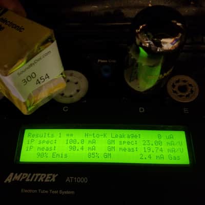 Sylvania etc. 8417 tNOS AT1000 TESTED Vacuum Tube early side and top getter hi-fi beam power pentode 1963-1978 image 2