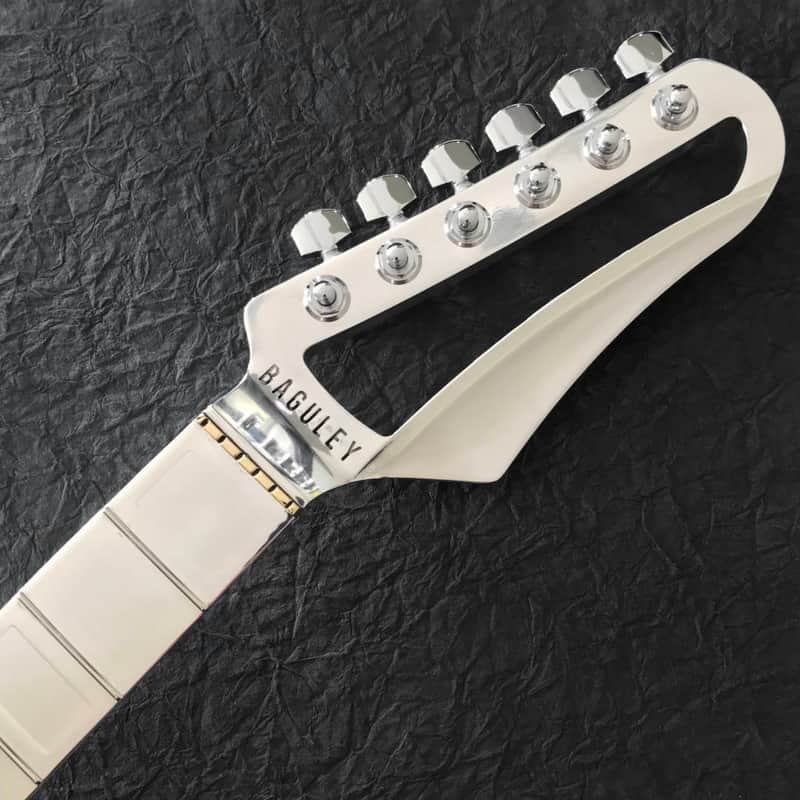 Aluminum Guitar Neck by Baguley - Strat, Polished Finish, Ghost Inlays - Fast Free Shipping in U.S.! image 1