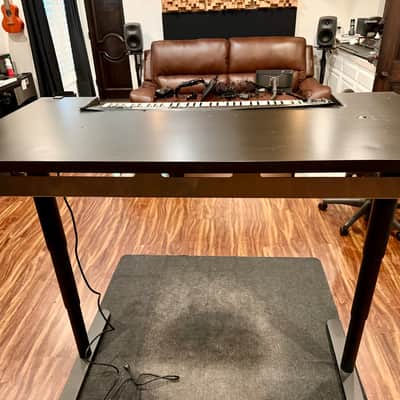 Custom Music Production Electric Sit-Stand Desk w/ Built-In 61-Key MIDI Keyboard image 6