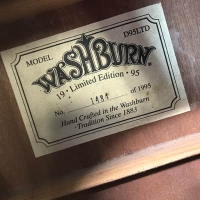 Washburn D95 LTD # 1484 of 1995 acoustic-electric guitar 1995 | Reverb