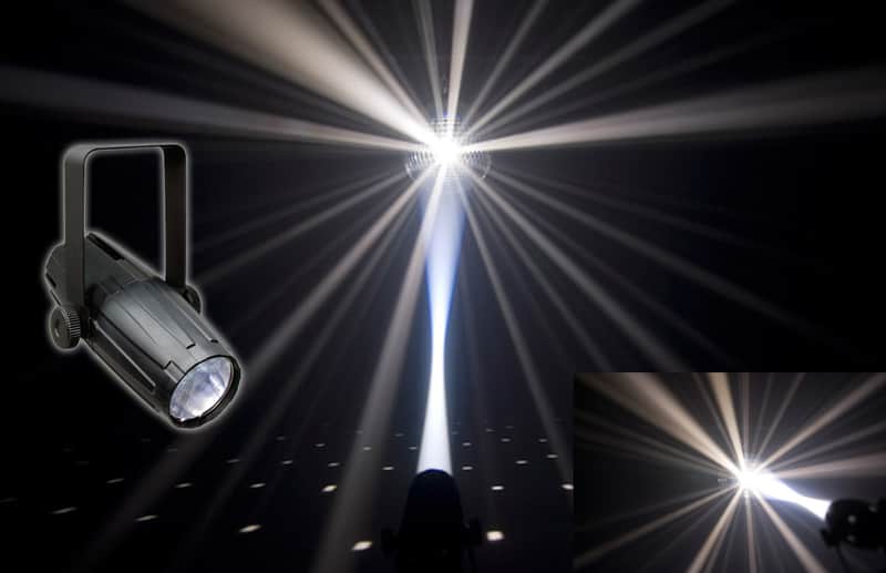 Chauvet DJ LED Pinspot 2 High Powered Mirror Ball Spot Light+Gel Pack+Extra Lens image 1