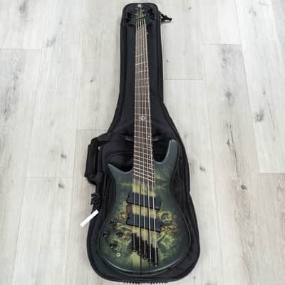 Spector NS Dimension 5 Multi-Scale 5-String Left-Handed Bass, Haunted Moss Matte image 11