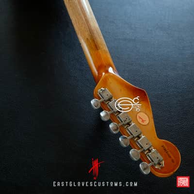 Fender Stratocaster 50th Anniversary Deluxe Series Sunburst Paisley/Pelham Blue Heavy Relic image 19