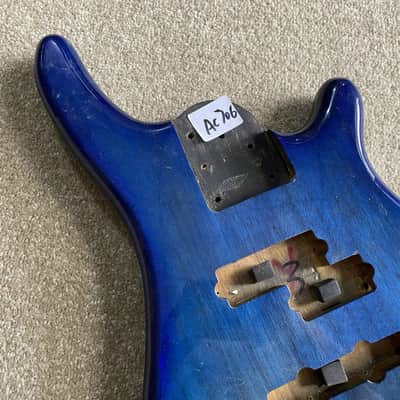 Transparent Blue DIY Project 5/6 String Bass Basswood Body image 3