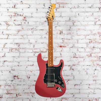 Fender - 2003 MIM Standard Stratocaster Electric Guitar - Satin Candy Apple Red - x3596 - USED image 2