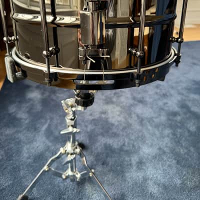 World Max Vintage Black Chrome Brass Snare 7x13 MINT image 3