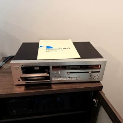 Nakamichi 480 2 head Cassette Deck 1980's - Brushed Silver Front image 2