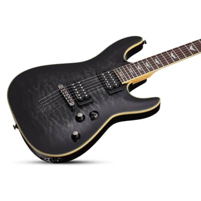 Schecter Omen Extreme-6 Guitar - See-Thru Black image 2