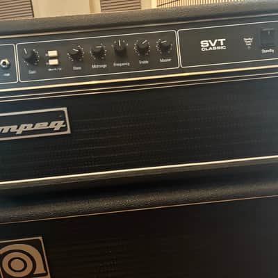 Ampeg Ampeg SVT Classic Tube Head + SVT-410HLF Classic Cabinet 2007 - Black - Mint image 2
