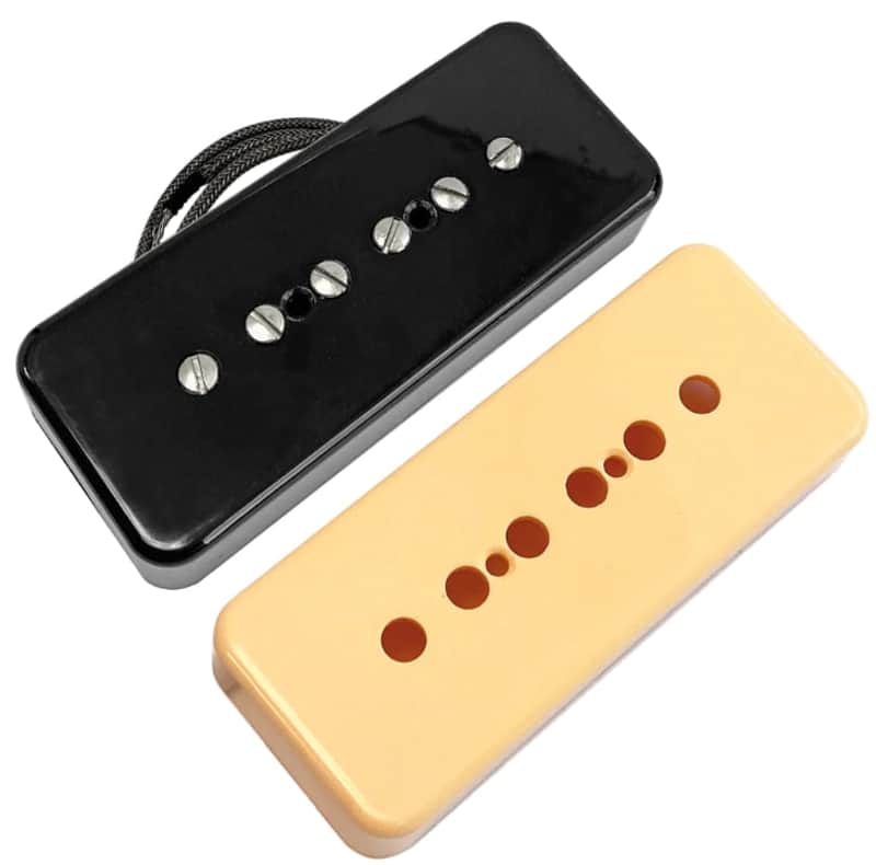 Habanero Puya P90 Bridge Pickup with Cream and Black Covers, GJP90BBC image 1
