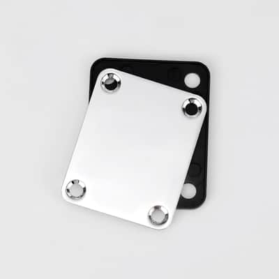 Chrome Neck Plate for Electric Guitar with 1 Plastic Mat 4 Mounting Screws,Silver image 3