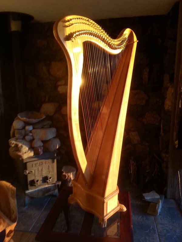 Aoyama 36 string lever Harp Troubadour or Irish Harp 5 full