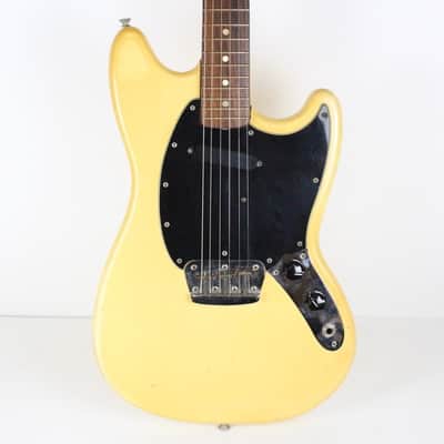1976 Vintage Fender Musicmaster Guitar Olympic White Blonde All Original ~Rosewood~ USA 1970s CBS image 8
