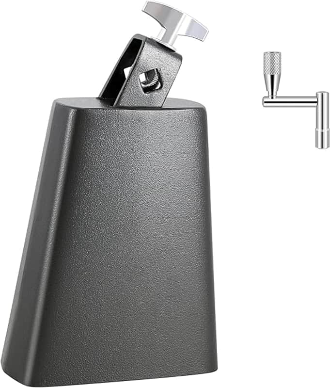 Cowbell, Steel Cowbell 7- inch Hand Percussion Cowbells Based on Quenching Process for Drum Set，Drum Key image 1