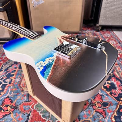 2024 Fender Japan Art Canvas Esquire by Katsushika Hokusai  Mint w/ Case & Hangtags image 16