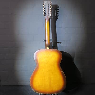 Stella Harmony H912 12 String 1966 Sunburst Kurt Cobain Nirvana Acoustic Guitar + Original Case image 21