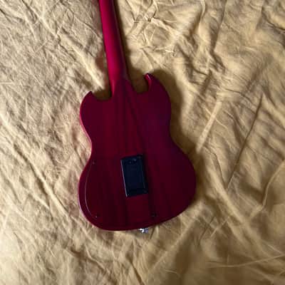 Laka Vintage Electric Ukulele and case - Cherry Red image 4