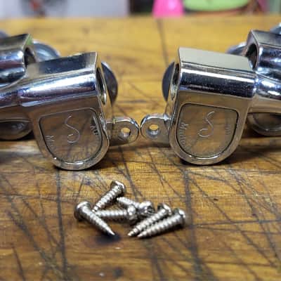 Vintage Schaller West Germany 3 x 3 Electric Guitar Tuners Chrome #2 image 2