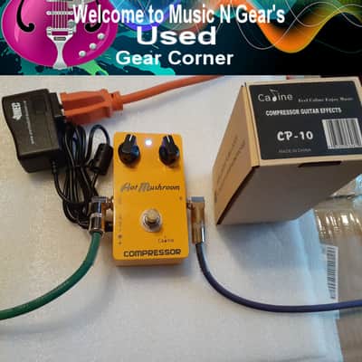 Caline CP-10 Hot Mushroom Compressor RED Script True Bypass Guitar Effect Pedal MINT image 1