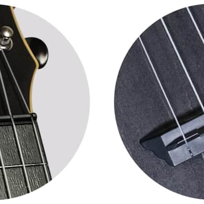 Flight TUS35 Black Travel Soprano Ukulele New - plastic and a laminate linden top - black image 6