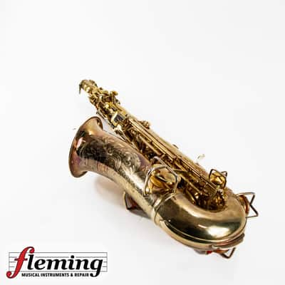 Vintage 1920 King "The King" Alto Saxophone - Brushed Gold Plate image 10