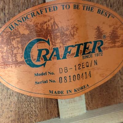 Crafter D8-12N Acoustic Electric 12-String Guitar image 5