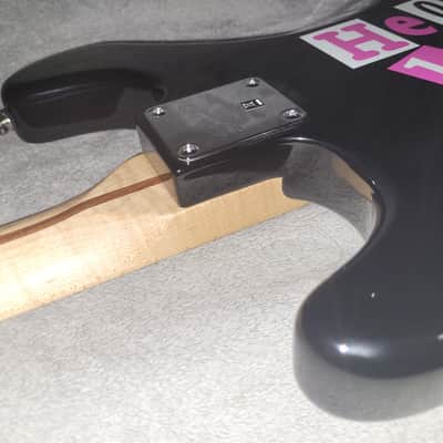 2006 Fender Squier Hello Kitty Stratocaster black guitar COLLECTORS ITEM image 13