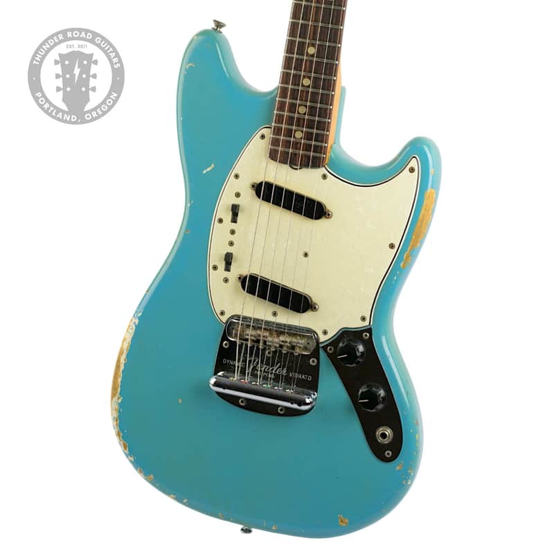 1966 Fender Mustang Daphne Blue #133078 - Good