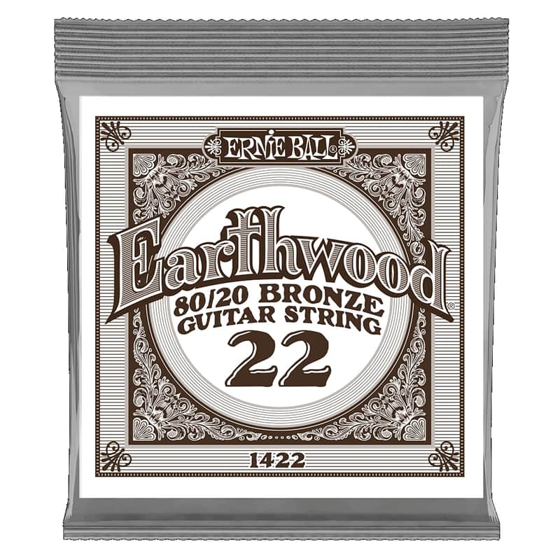 Ernie Ball .022 Earthwood 80/20 Bronze Guitar Strings 6 Pack image 1