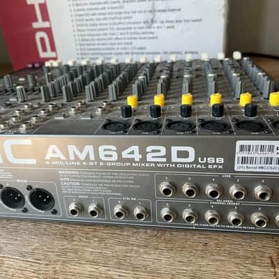 Phonic Am642d 6-mic/line 4-st 2-group Mixer with Digital Efx with box image 4