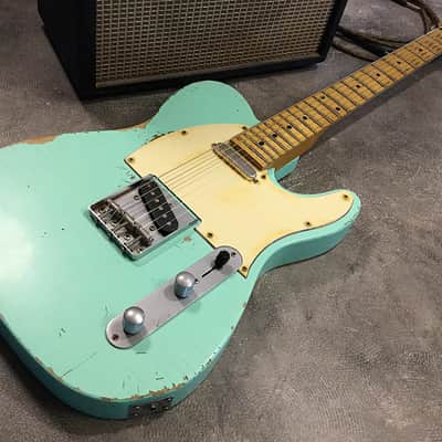 USA Relic Tele Style Electric Guitar Road Worn Surf Green by Nate's Relic Guitars image 7