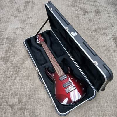 2005 Ernie Ball Music Man JP7 Piezo - Pearl Red Burst Color - w/ Original Hard Shell Case image 19