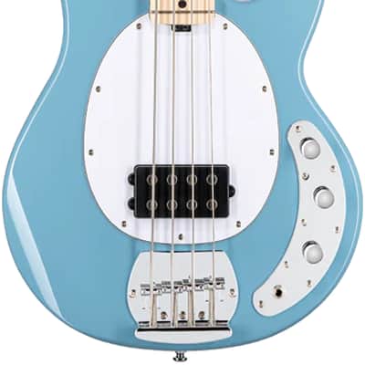 Sterling by Music Man Stingray Ray4 Bass Guitar - Chopper Blue image 1