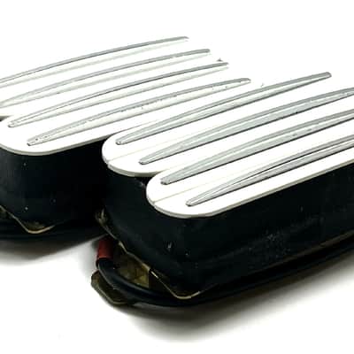 Dragonfire Quad Rails Humbucker Set ~ Bridge + Neck Super Passive Hot Rail Pickups ~ White w/ Chrome image 2