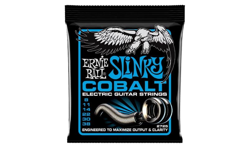 Extra Slinky Cobalt Electric Guitar Strings 8-38 Gauge Set - FeCo-alloy enhanced magnetic properties image 1