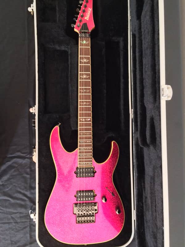 Ibanez J Custom SHOP - RG ARC 1997 - Pink champagne powder glitter. RARE FIND! image 1