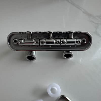 The Overpass “Classic” Fender Jazzmaster / Jaguar Offset Bridge with Chrome Plated Brass Saddles image 4