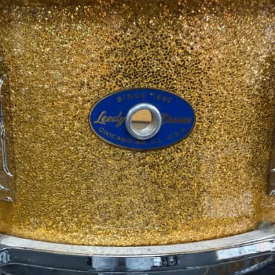 Leedy ( Shelly Mann) signature Vintage 5 1/2 x14 1964 - Gold Sparkle image 2