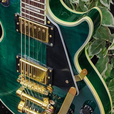 Gibson Les Paul Custom in Translucent Green w/ Bigsby, Gold Hardware & Original Case image 11