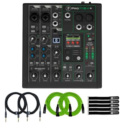 Mackie ProFX6v3+ 6-Channel Analog Enhanced FX USB Live Studio Mixer w Cables image 1