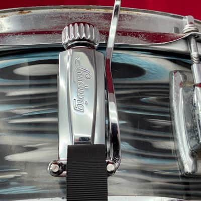 Ludwig  Standard Series Shell Kit 13-16-22-14 Snare Late 1960s-Early 1970s - Blue Strata image 8